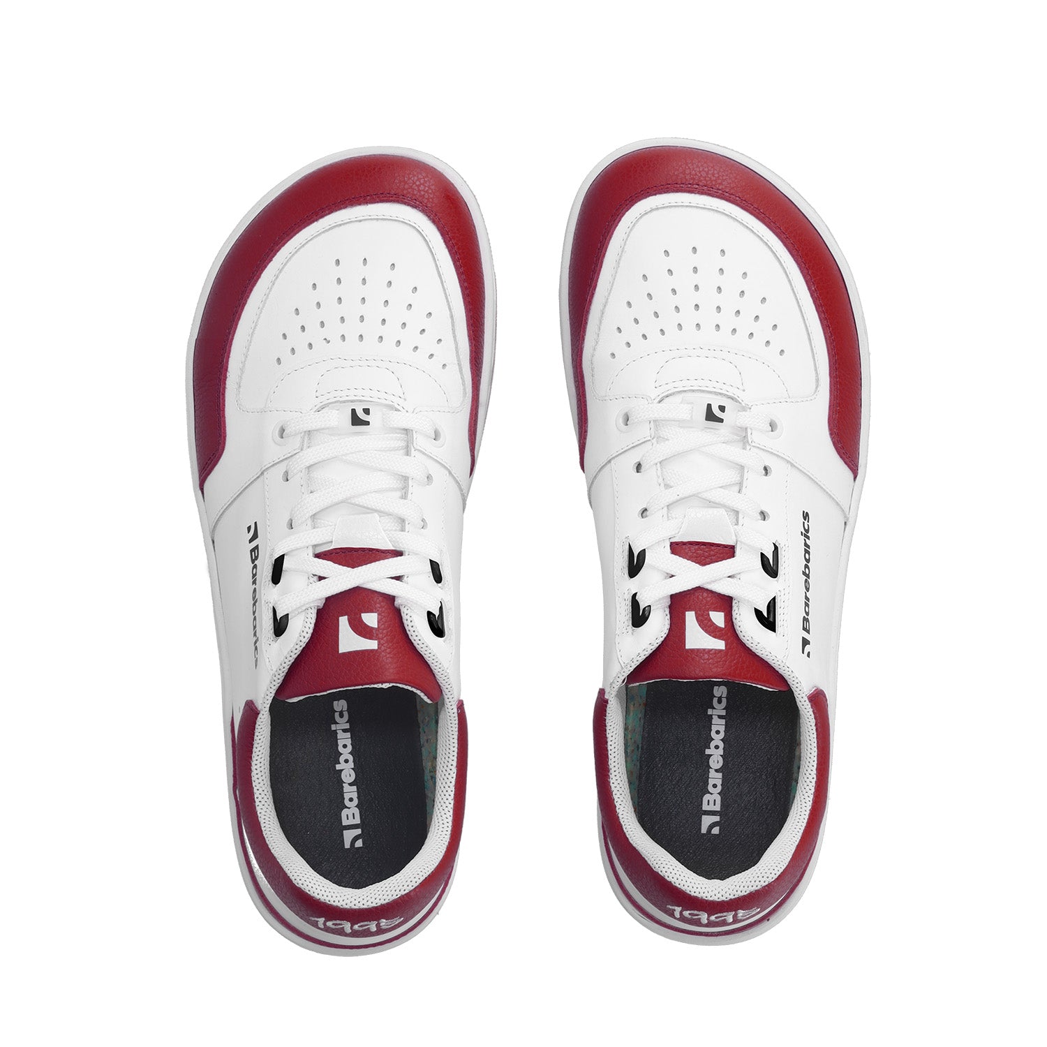 Barefoot Sneakers Barebarics Wave - White & Crimson Red | Minimalist Running Shoes for Men & Women | Perfect for Trail Running, Gym Workouts & Everyday Comfort