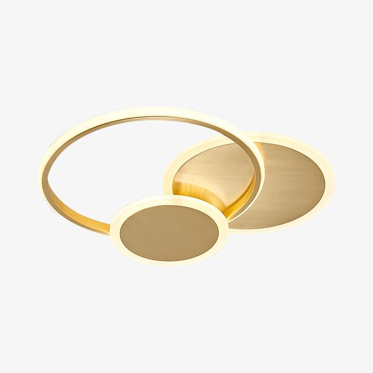 Modern Circles LED Ceiling Light Fixture - Energy Efficient Dimmable Flush Mount Lighting for Bedroom, Living Room & Kitchen - Home & Office Interior Design