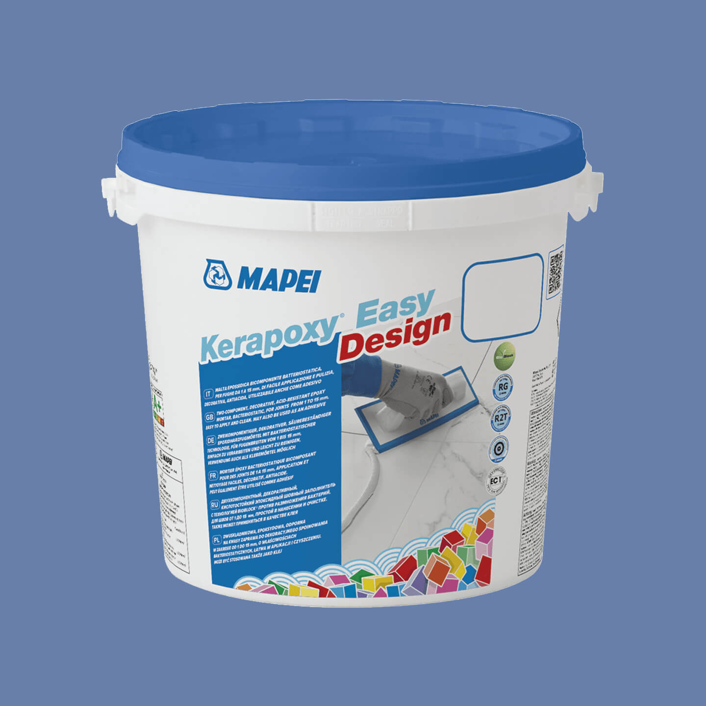 Mapei Kerapoxy Easy Design 3kg Epoxy Grout - Space Blue 172 - Crack-Resistant Tile Grout for Bathroom, Kitchen & Pool Tiling Projects