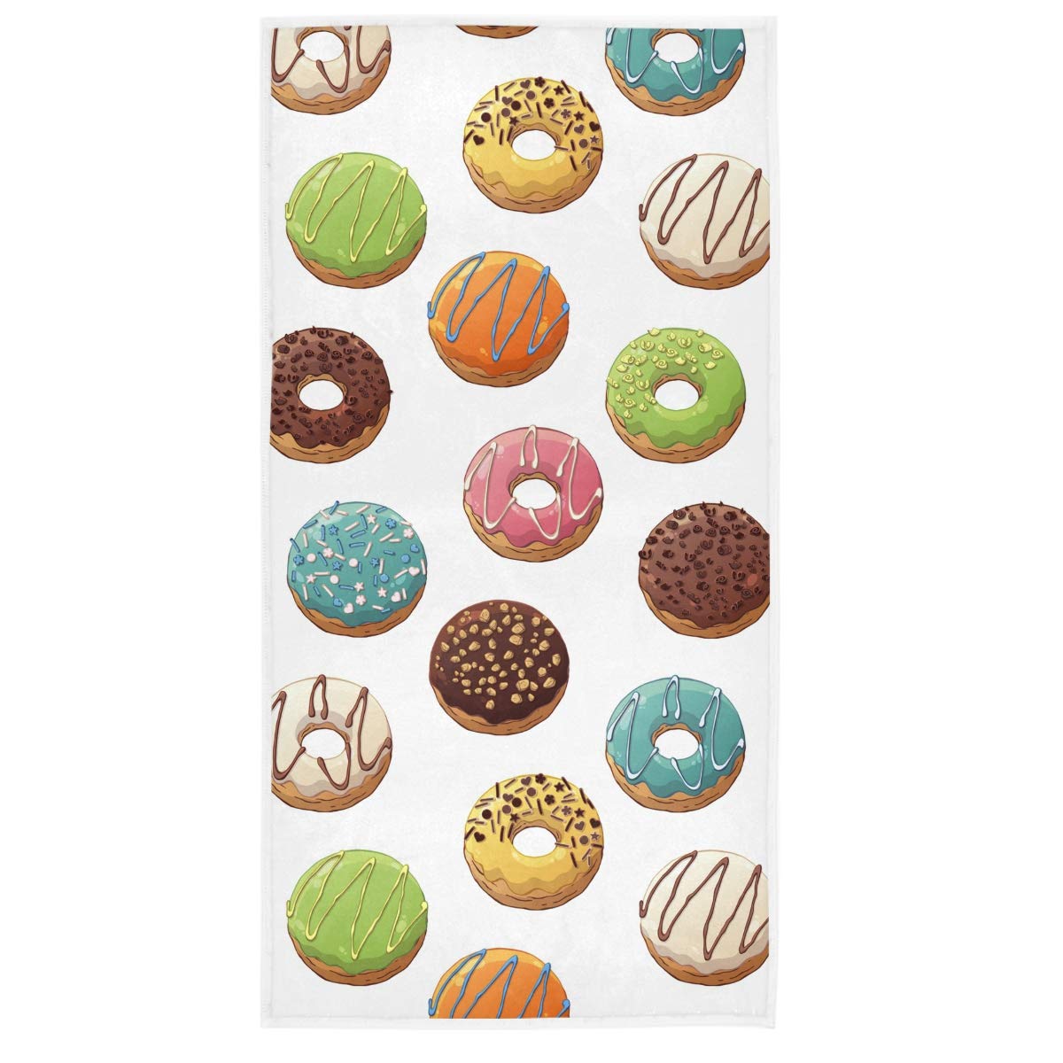 Premium Cotton Hand Towels for Bathroom & Kitchen - Soft, Highly Absorbent 15x30 Inch Donut Pattern Towels for Bath, Gym, Spa & Home Decor
