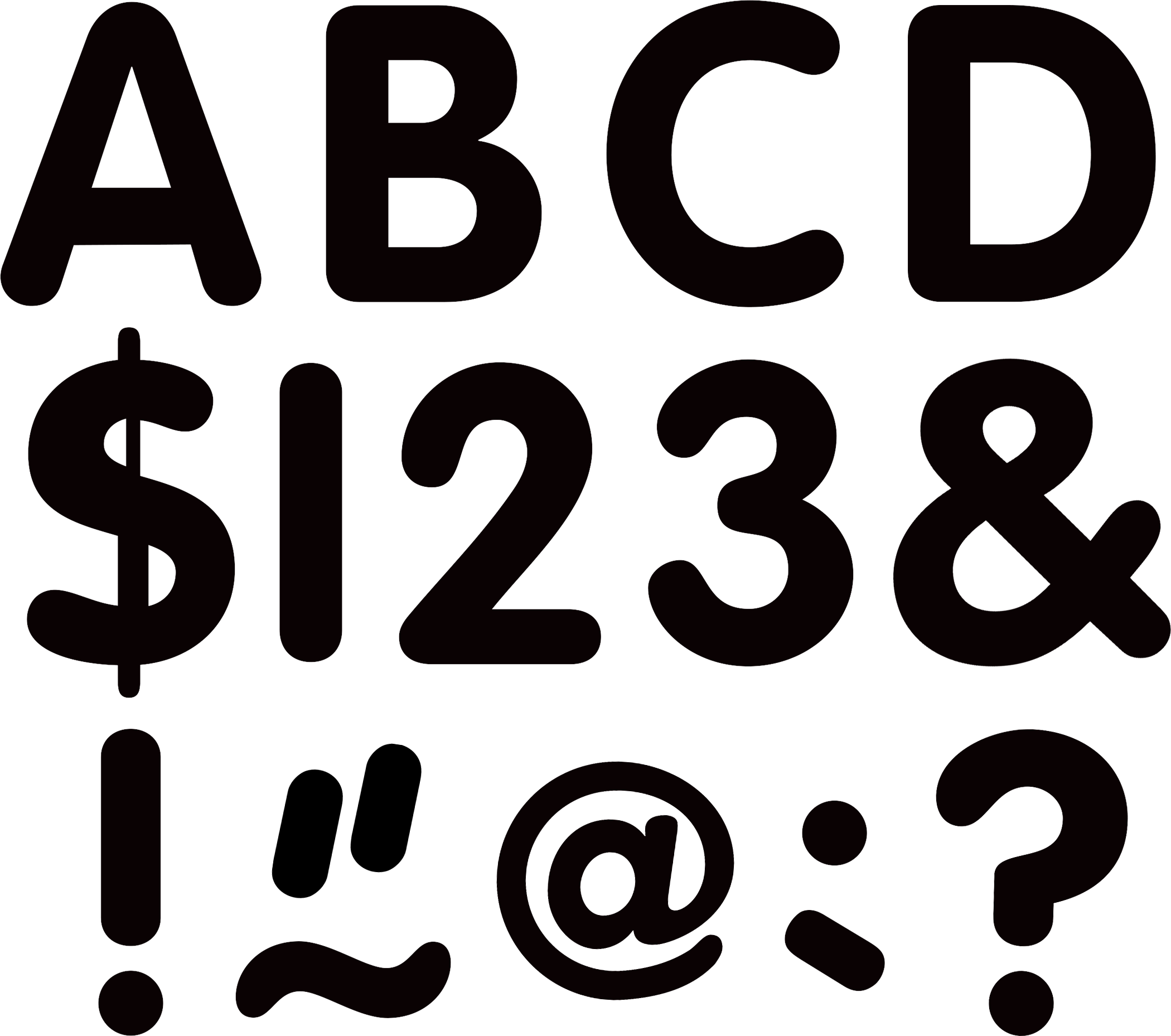 Black Classic Uppercase Letter Pack - 2 Sets for DIY Crafts, Scrapbooking & Home Decor