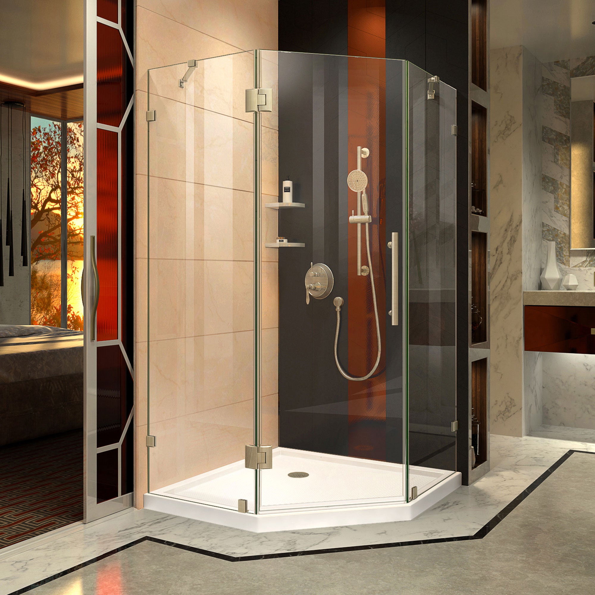 DreamLine Prism Lux Frameless Hinged Shower Enclosure 40