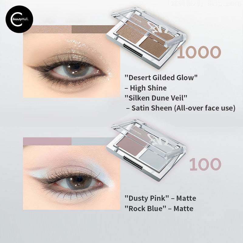 HYNTOOR Cooling Duo Eyeshadow Palette - Long-Lasting Matte & Shimmer Makeup for Day & Night Looks - Perfect for Parties, Weddings, and Everyday Wear