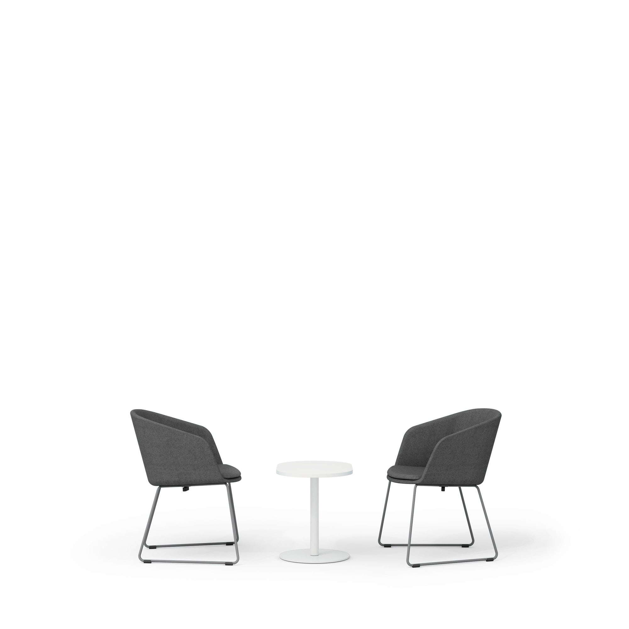 Pitch Sled Chairs with Tucker Side Table Set - Modern Outdoor Patio Furniture for Backyard, Poolside & Garden Relaxation