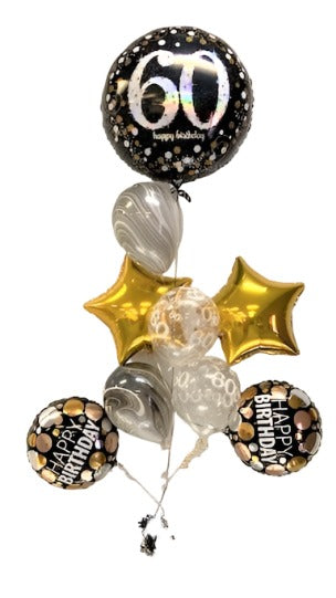 60th Birthday Star Bouquet - Elegant Floral Arrangement for Milestone Celebrations, Anniversary, Graduation & Special Events