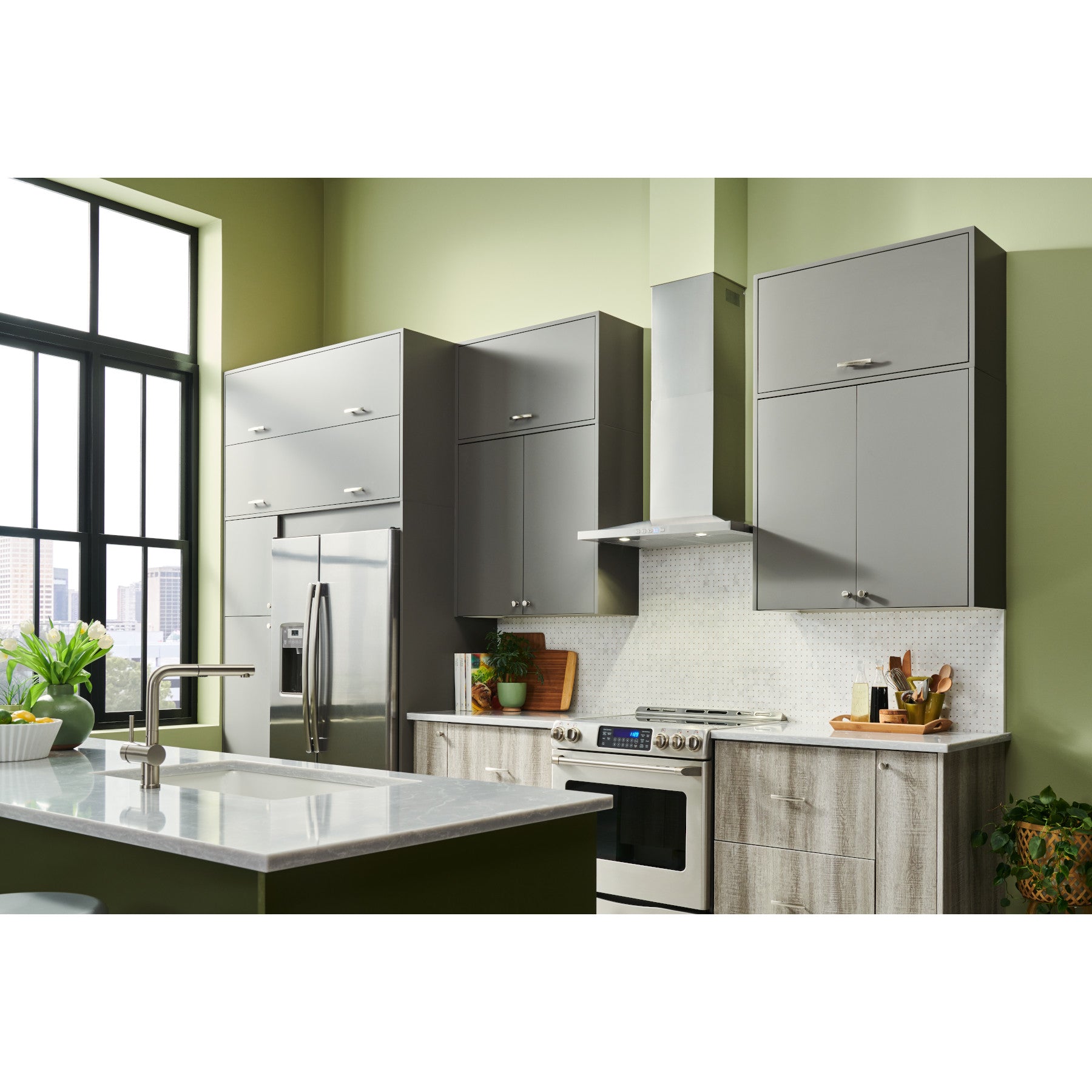 Broan BWS1304SS 30-Inch Stainless Steel Range Hood with 450 CFM - Modern Kitchen Ventilation for Gas & Electric Stoves