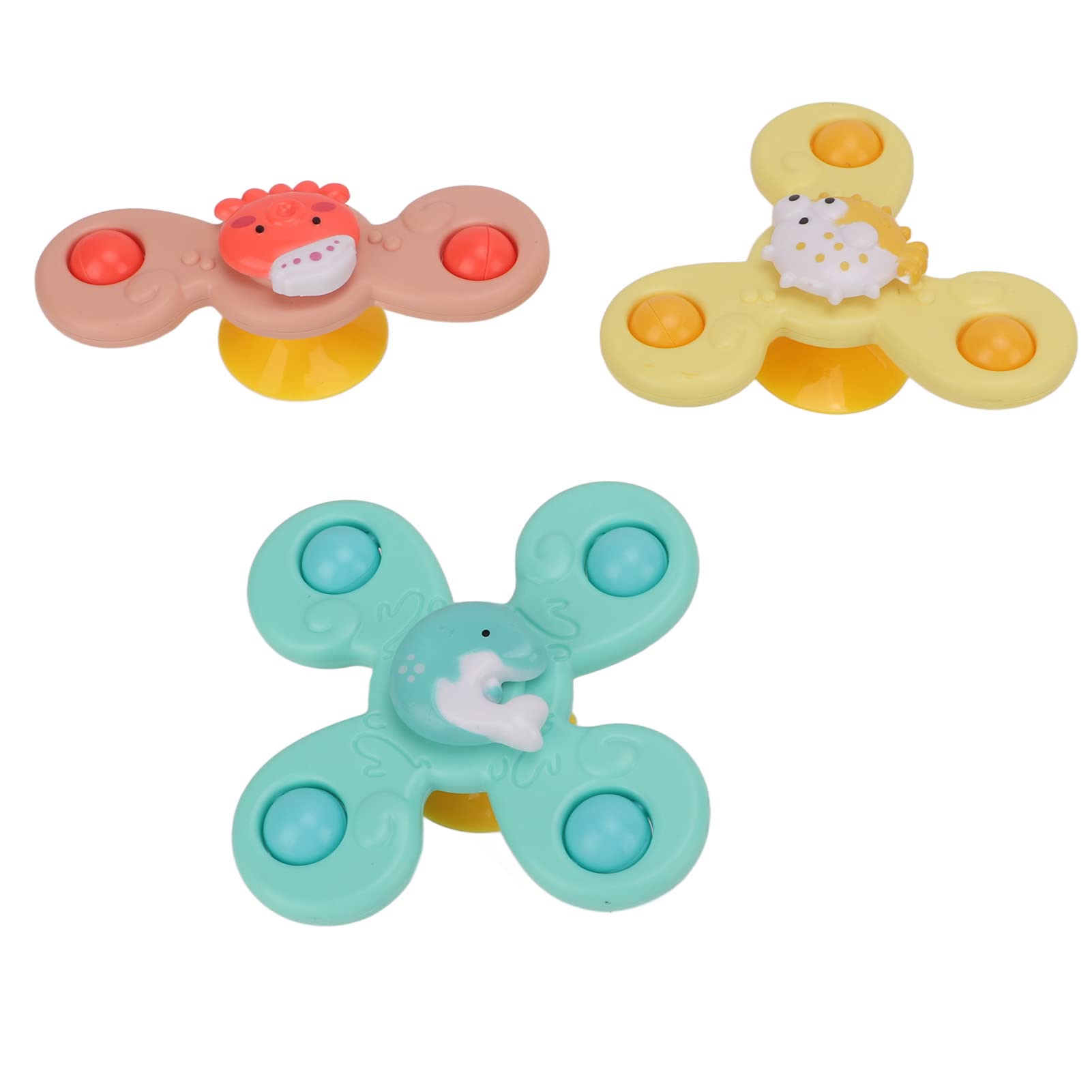 Qinlorgo Suction Cup Fidget Toys - Spinning Flower Sensory Toy for Kids, Stress Relief Gift for Boys & Girls - Perfect for Toddler Playtime, Classroom Rewards & Anxiety Relief
