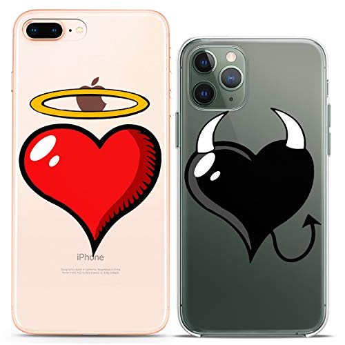 Couple Red and Black Hearts