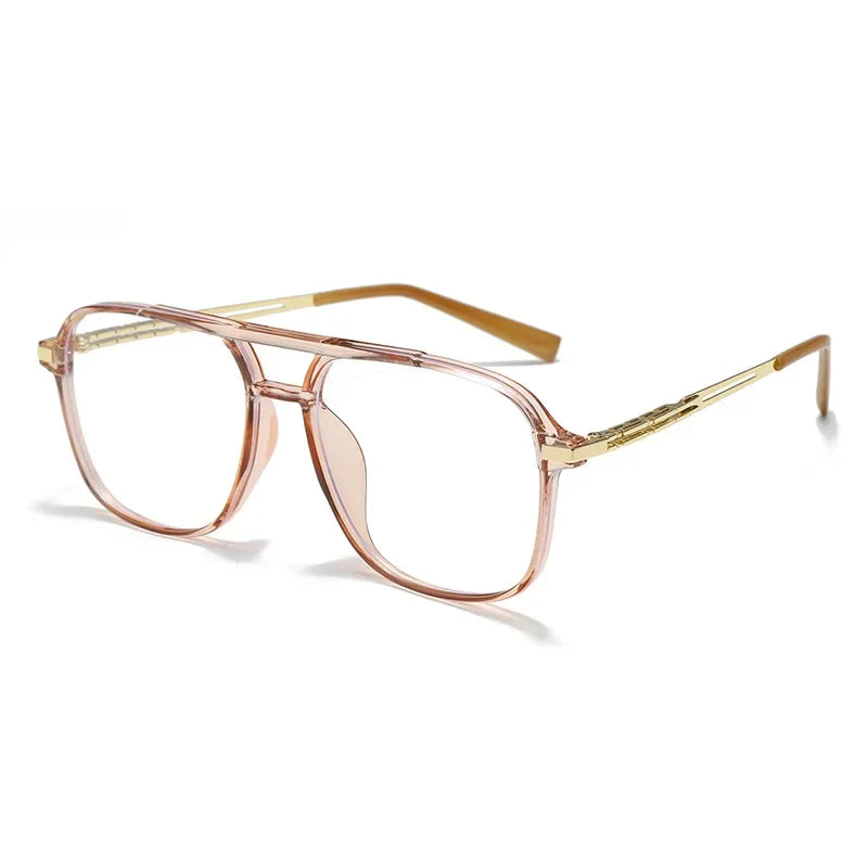 Aror Men's Full Rim Square Double Bridge TR90 Eyeglasses 81316 - Lightweight & Durable Frame for Work, Reading & Everyday Use