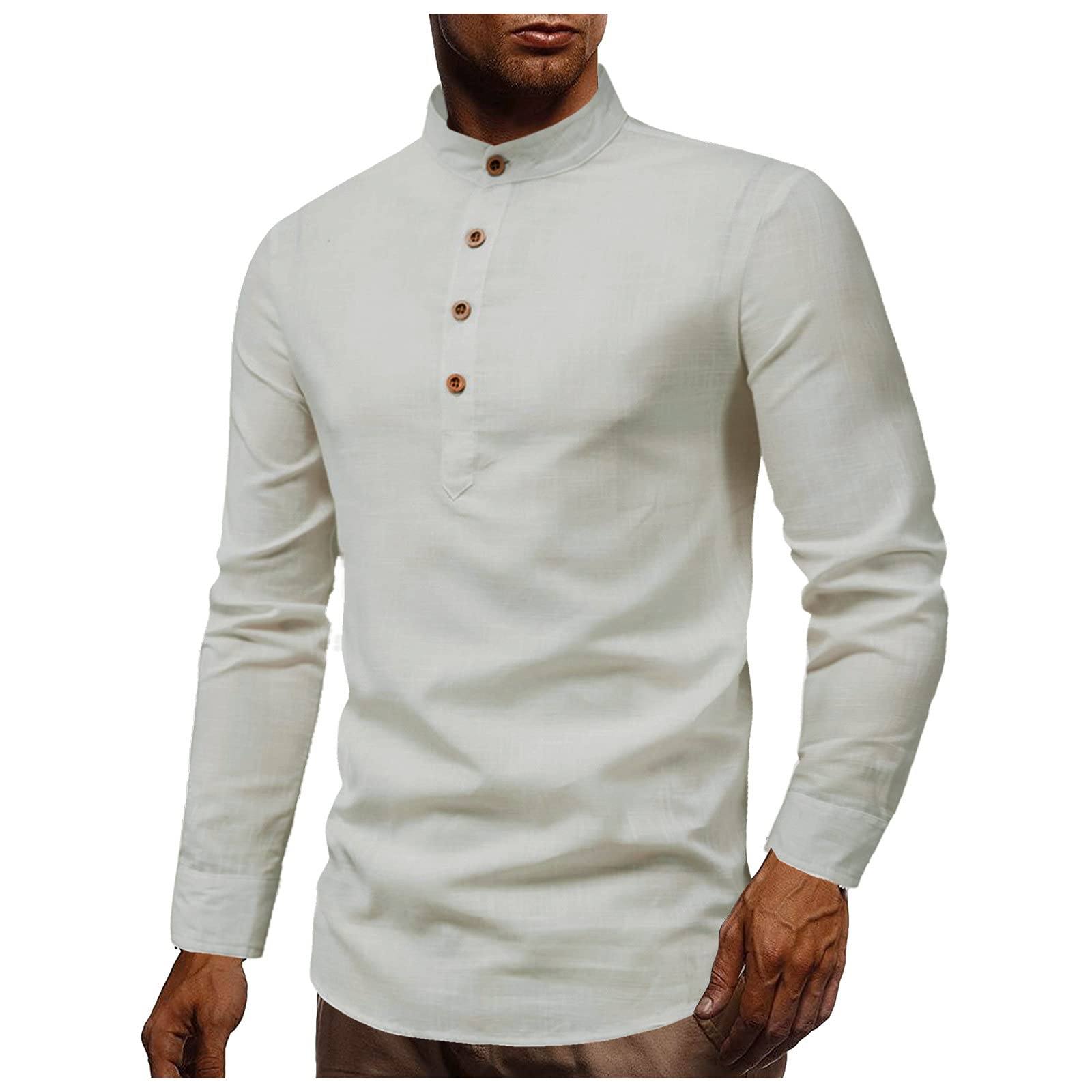 WYBAXZ Men's Slim Fit Casual Button Down Shirt - Long Sleeve Solid Color T-Shirt for Men | Office Wear, Date Night & Everyday Fashion Outfits