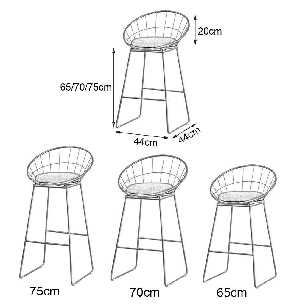 Modern Bar Stool with Black Metal Legs - Counter Height Dining Chair for Kitchen & Living Room - Supports Up to 150kg - Perfect for Breakfast Bars, Kitchen Islands & Home Office Desks