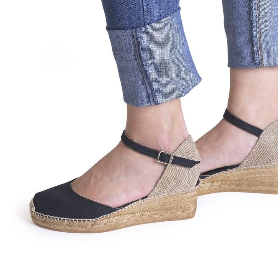 Women's Basic Linen Wedge Espadrille Shoes - Comfortable Summer Casual Sandals for Beach, Vacation & Everyday Wear | Romina Collection