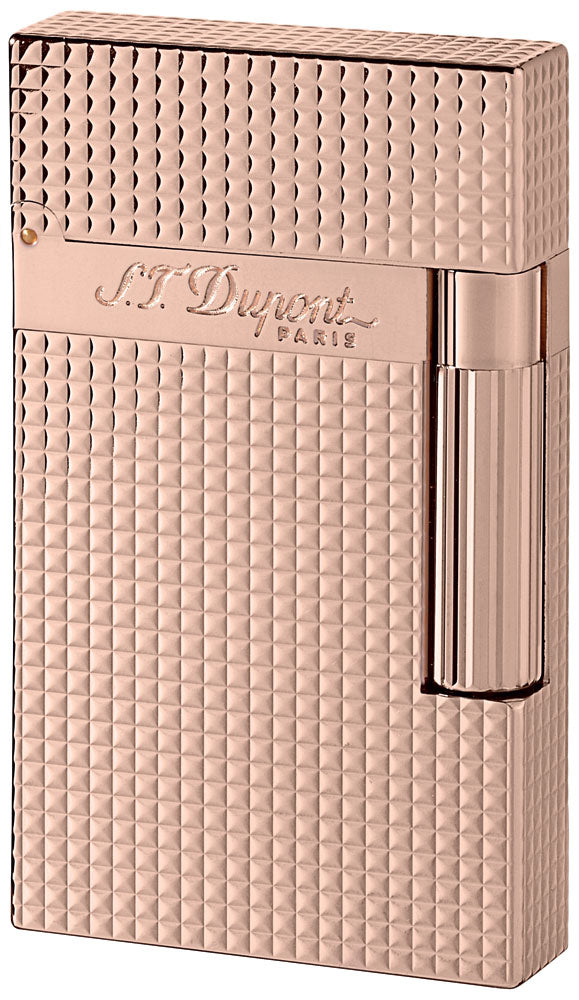 S.T. Dupont Ligne 2 Rose Gold Diamond Head Luxury Lighter - Premium Gift for Men & Women, Perfect for Cigars, Candles & Home Decor