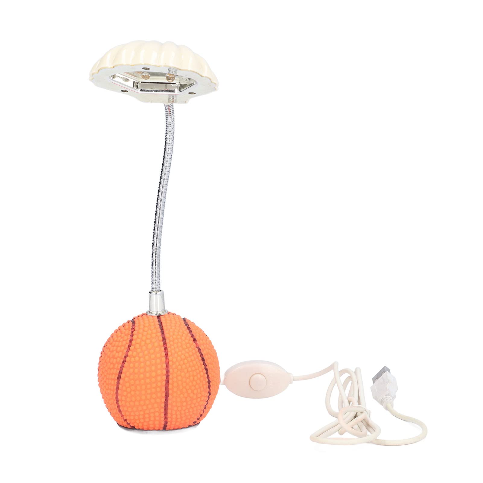 Hyuduo LED Table Lamp with Basketball Base - USB Powered Adjustable Gooseneck Desk Light for Reading & Studying - Perfect for Dorm Rooms, Home Office & Nightstand Use