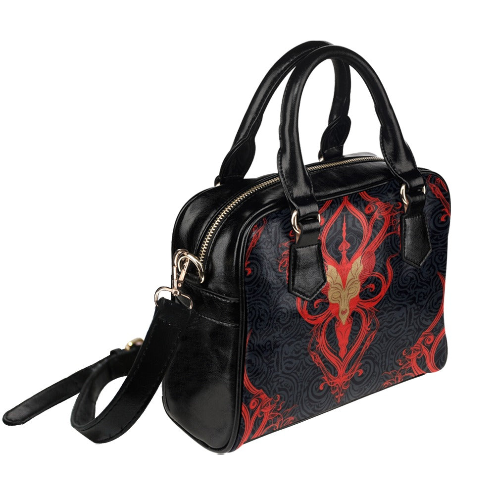 Stylish Demonic Design Shoulder Handbag for Women - Gothic Crossbody Purse with Adjustable Strap - Perfect for Parties, Halloween, and Everyday Use