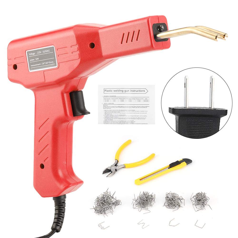 Professional 110V Red Electronic Soldering Gun Kit - Auto Bumper Repair Welding Tool for Car Bodywork | Easy Operation for Automotive, DIY & Home Repairs