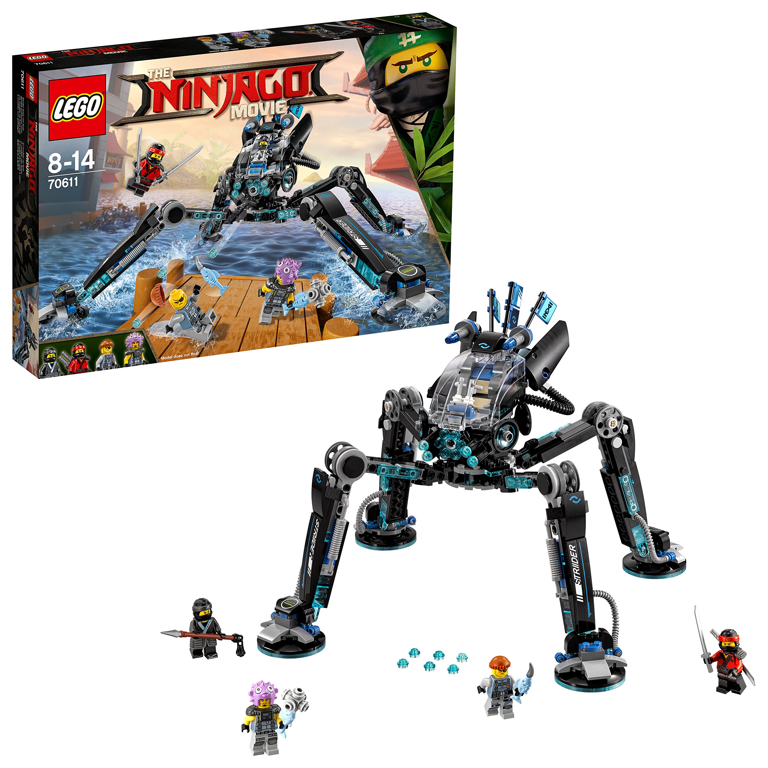 LEGO Ninjago Water Strider Building Set - Ninja Action Toy for Kids, Collectible Minifigures - Perfect for Play, Display & Gifts