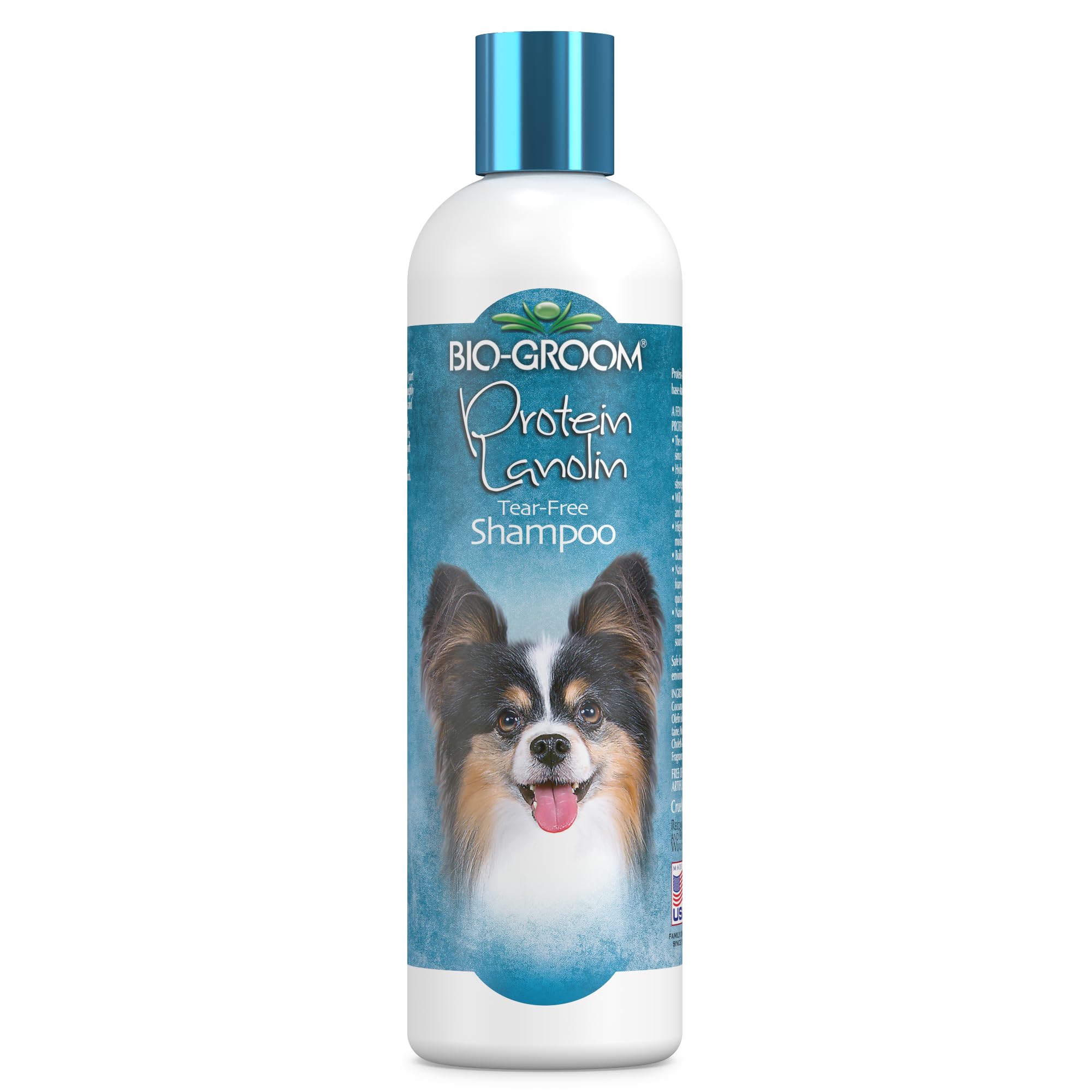 Bio-Groom Protein Lanolin Dog Shampoo - Tear-Free & Cruelty-Free Pet Shampoo for Dogs & Cats | Gentle Puppy Wash & Bathing Supplies | Made in USA | 12 fl oz | Perfect for Sensitive Skin & Regular Grooming Routine