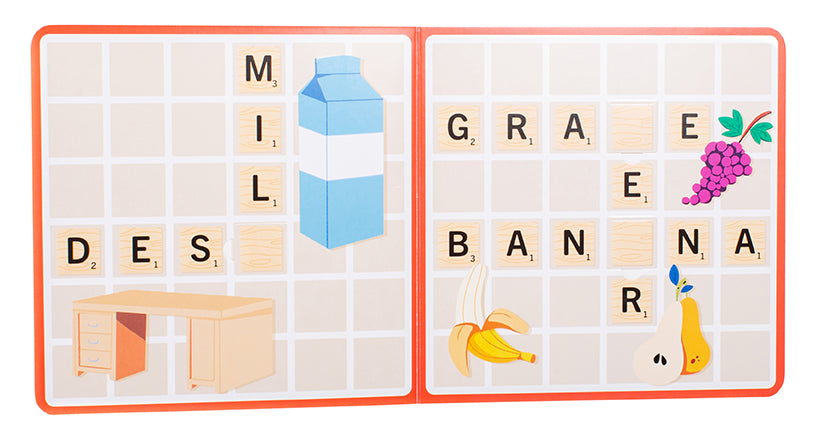 Scrabble First Words - Fun Educational Board Game for Kids & Families - Perfect for Learning English Vocabulary & Spelling at Home or School