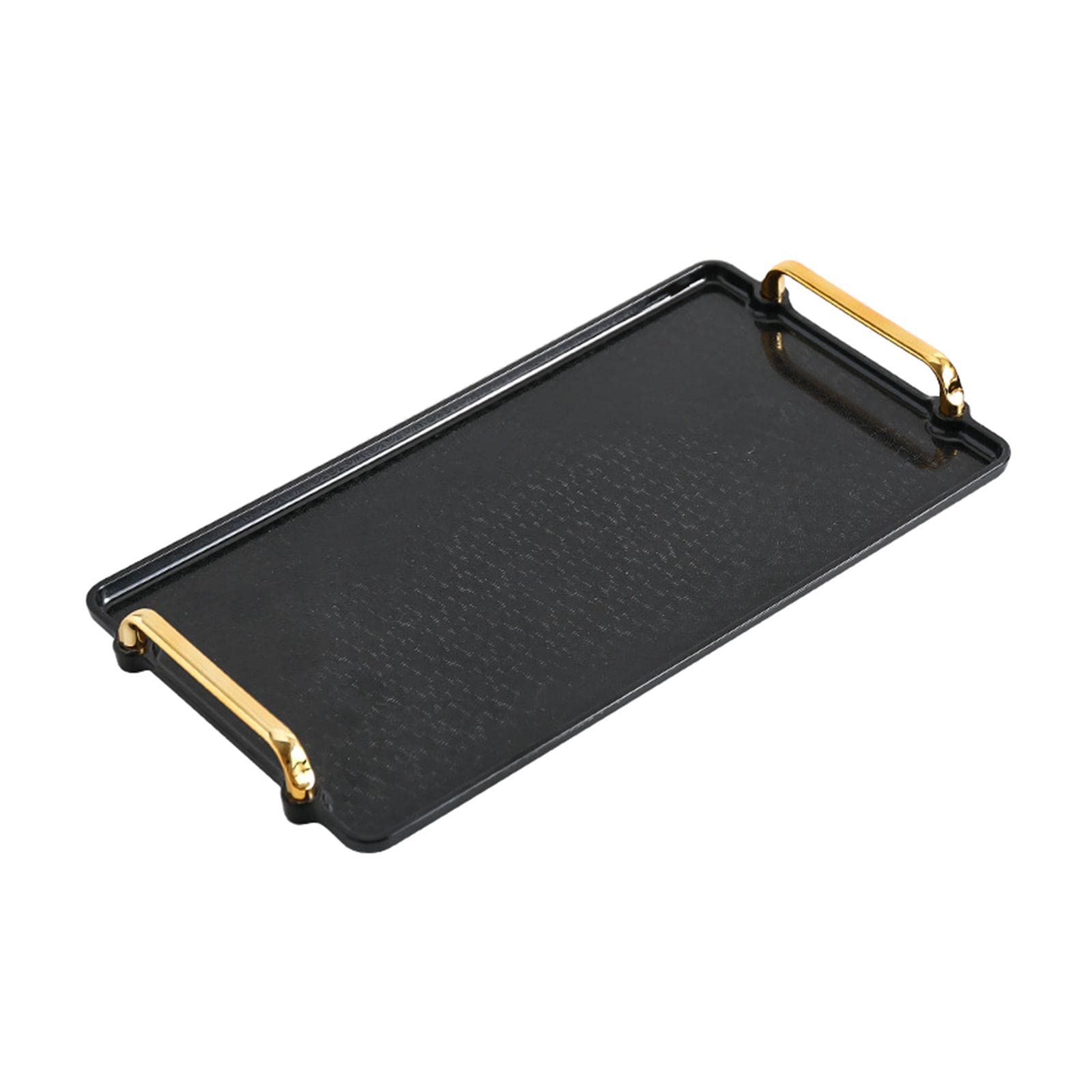 Homyl Black Plastic Serving Tray - Multi-Purpose Snack, Dessert, Jewelry & Food Storage Plate for Tea Parties, Home Organization & Kitchen Use