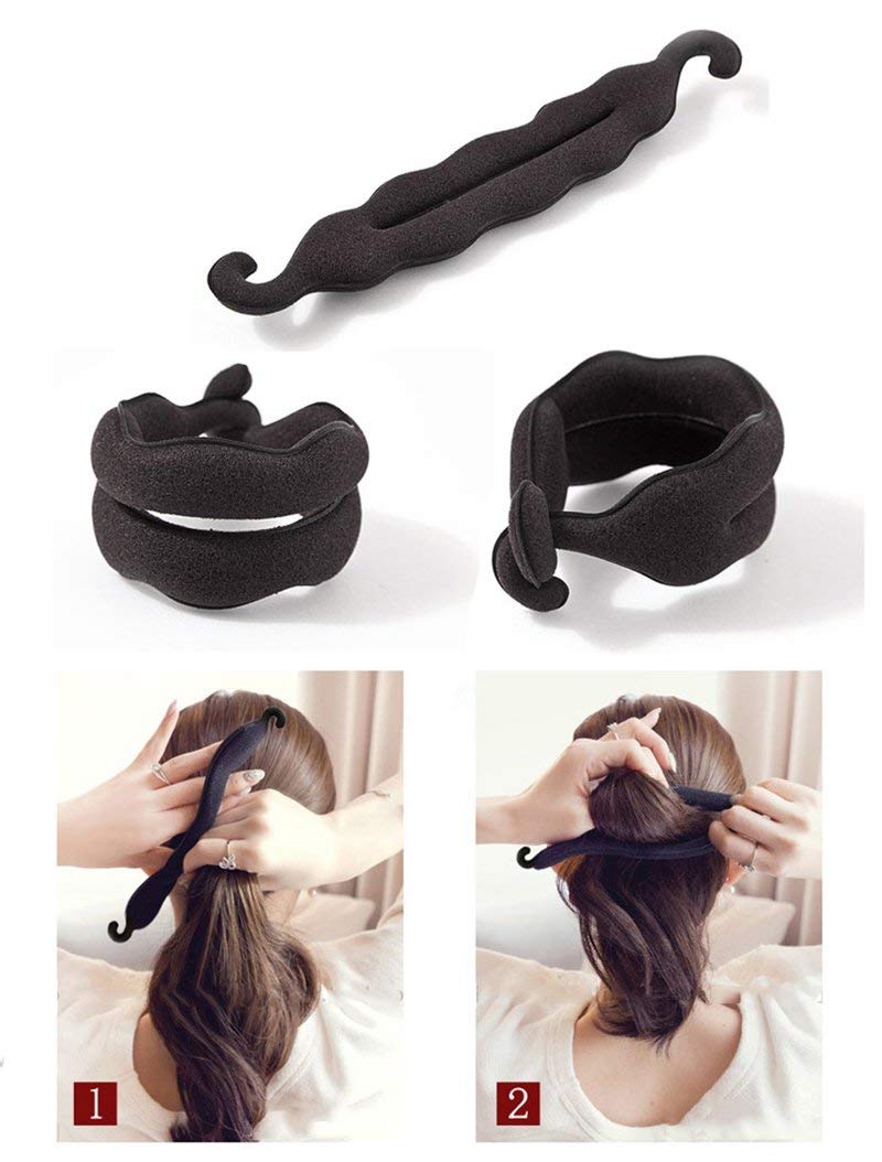 Professional Hair Styling Set - 5-in-1 Bun Maker, Spiral Braid Tool & Hair Accessories for Quick DIY Hairstyles | Perfect for Weddings, Parties & Everyday Use (BUN TOOL)
