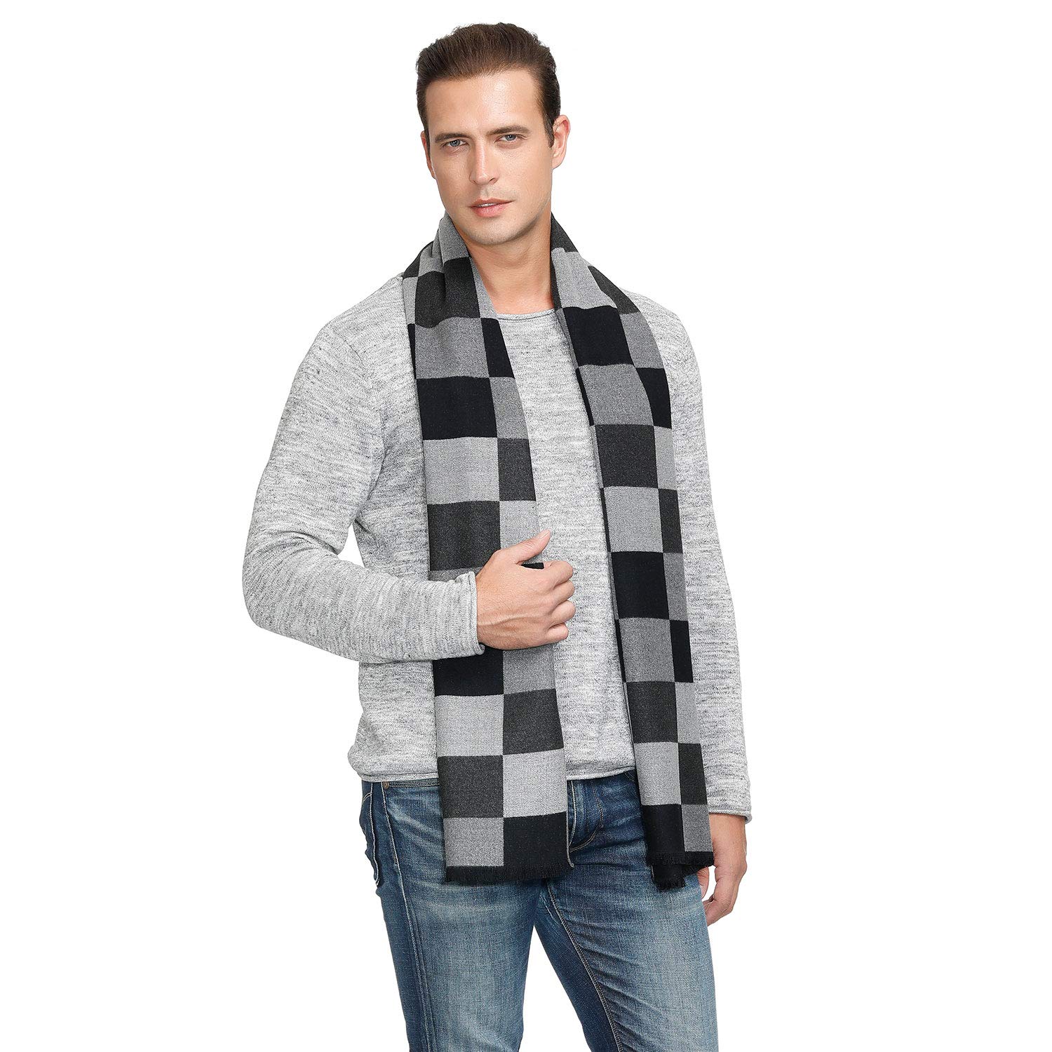 Men's Long Warm Winter Scarf - Soft & Stylish Fashion Scarves for Men & Boys - Perfect Christmas Gift for Cold Weather & Outdoor Activities