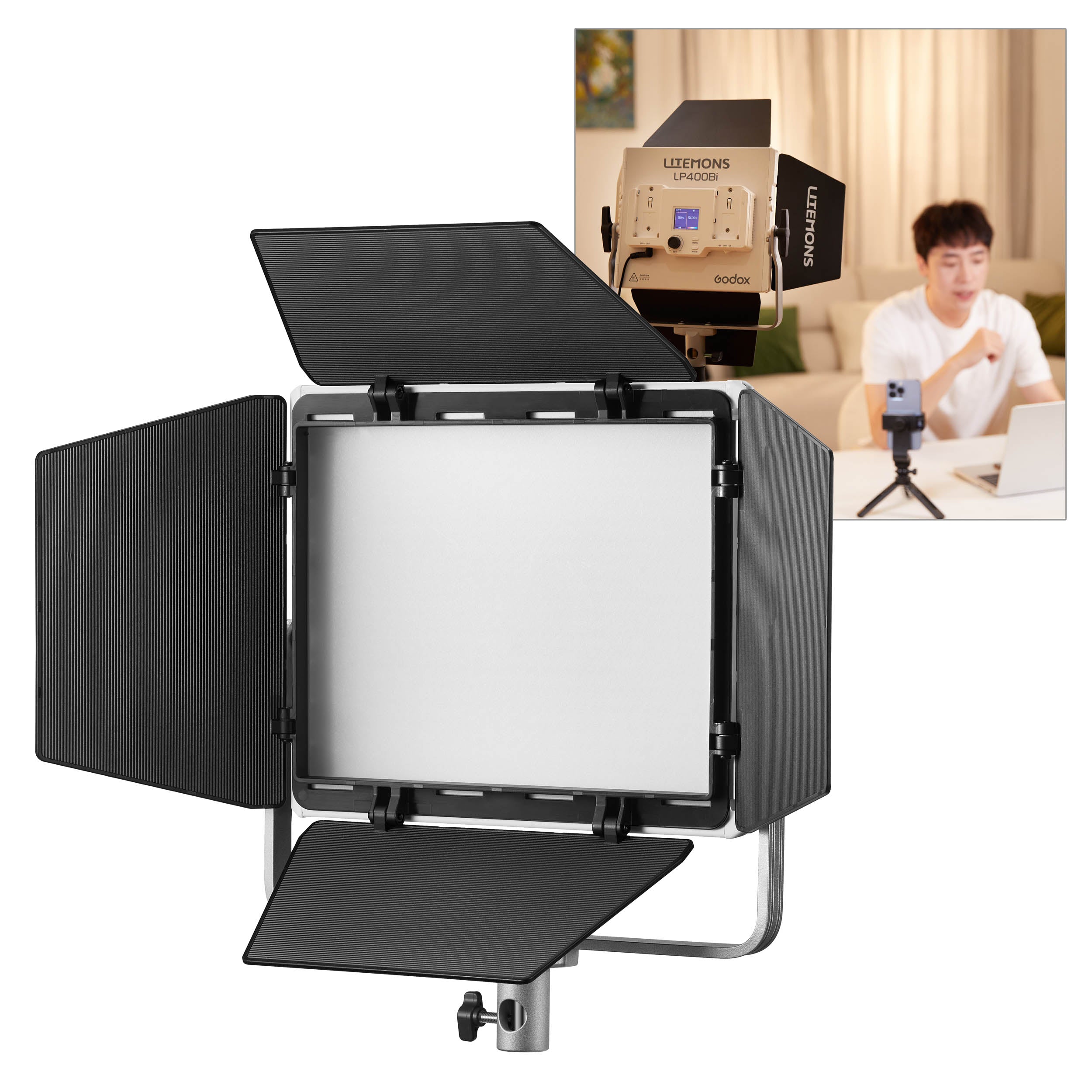 Litemons LP400Bi 36W Super Compact Bi-Color LED Light Panel - Perfect for Photography, Videography & Studio Lighting