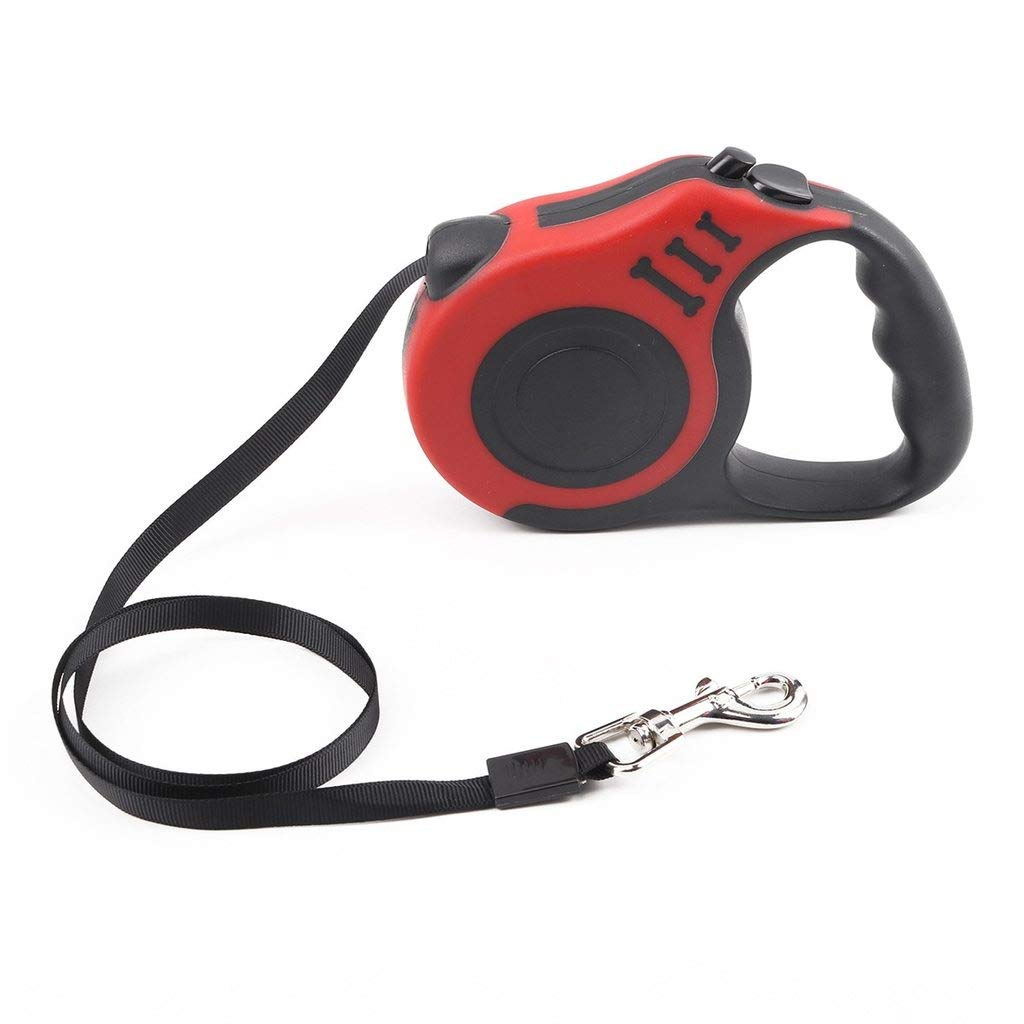 Tangle-Free Retractable Dog Leash - Heavy Duty Automatic Pet Lead with 5M Nylon Tape & Anti-Slip Handle - Adjustable Walking Leash for Small Medium Large Dogs & Cats (Blue) - Perfect for Daily Walks, Jogging, Training & Outdoor Adventures