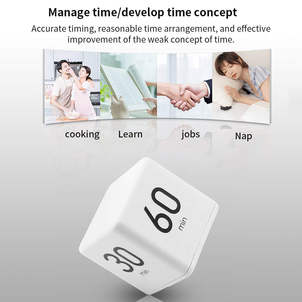 Moontie Miracle TimeCube Timer - 1, 3, 5 & 10 Minute Visual Countdown Clock for Productivity & Time Management | Perfect for Kitchen, Classroom, Office & ADHD Focus