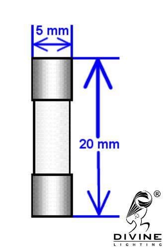 6.3A 250V Slow-Blow Ceramic Fuse 5x20mm (T6.3A) - High Current Protection for Electronics, Appliances, and Power Supplies