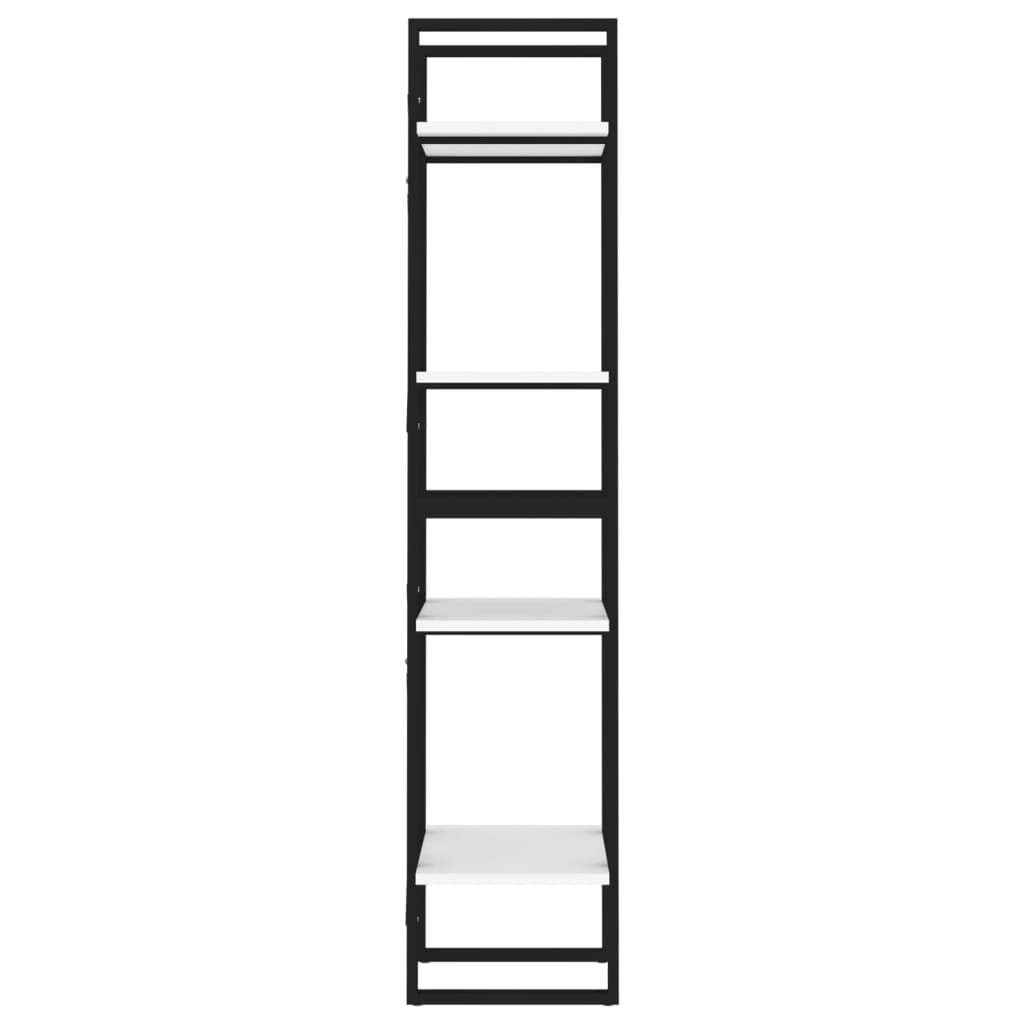 4-Tier Book Storage Cabinet - Multipurpose Bookshelf & Display Shelf for Living Room, Bedroom, Playroom - White Chipboard Organizer (15.7