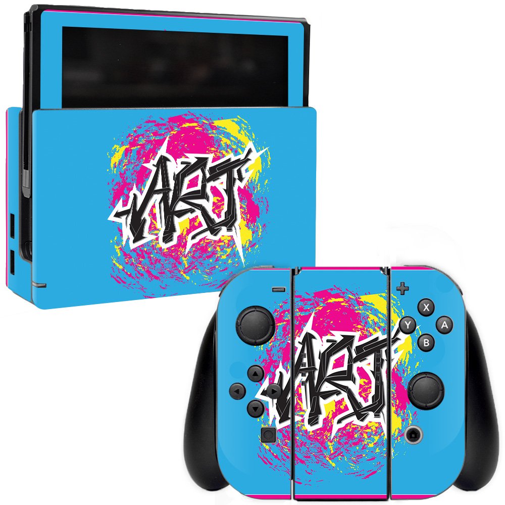MightySkins Vinyl Decal Wrap Cover for Nintendo Switch - Art Graffiti Design | Protective, Durable, Customizable Skin | Easy to Apply & Remove | Made in USA | Perfect for Gaming, Travel, and Personalizing Your Console