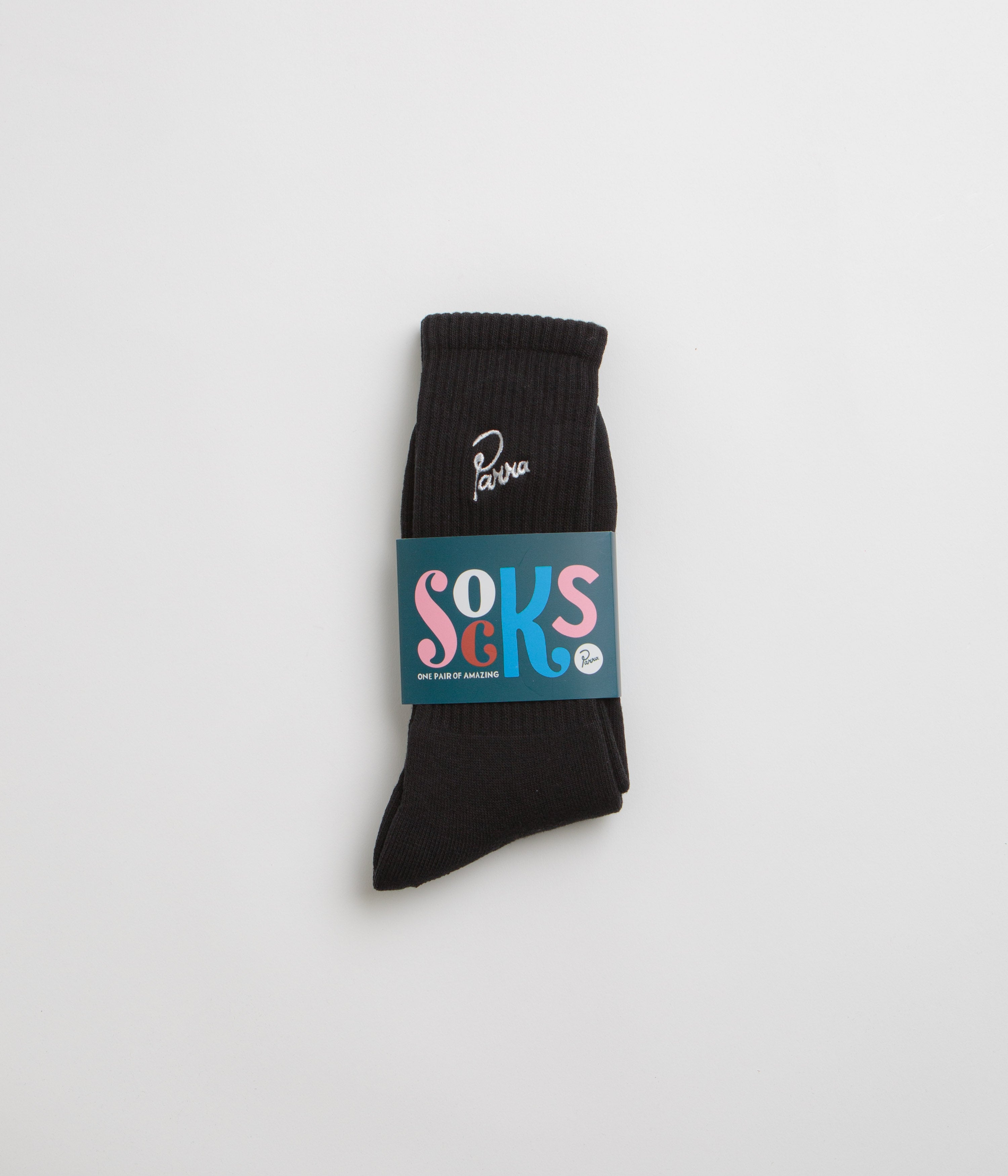 Parra Signature Socks - Black | Premium Cotton Crew Socks for Men & Women | Perfect for Casual Wear, Sports & Gifting