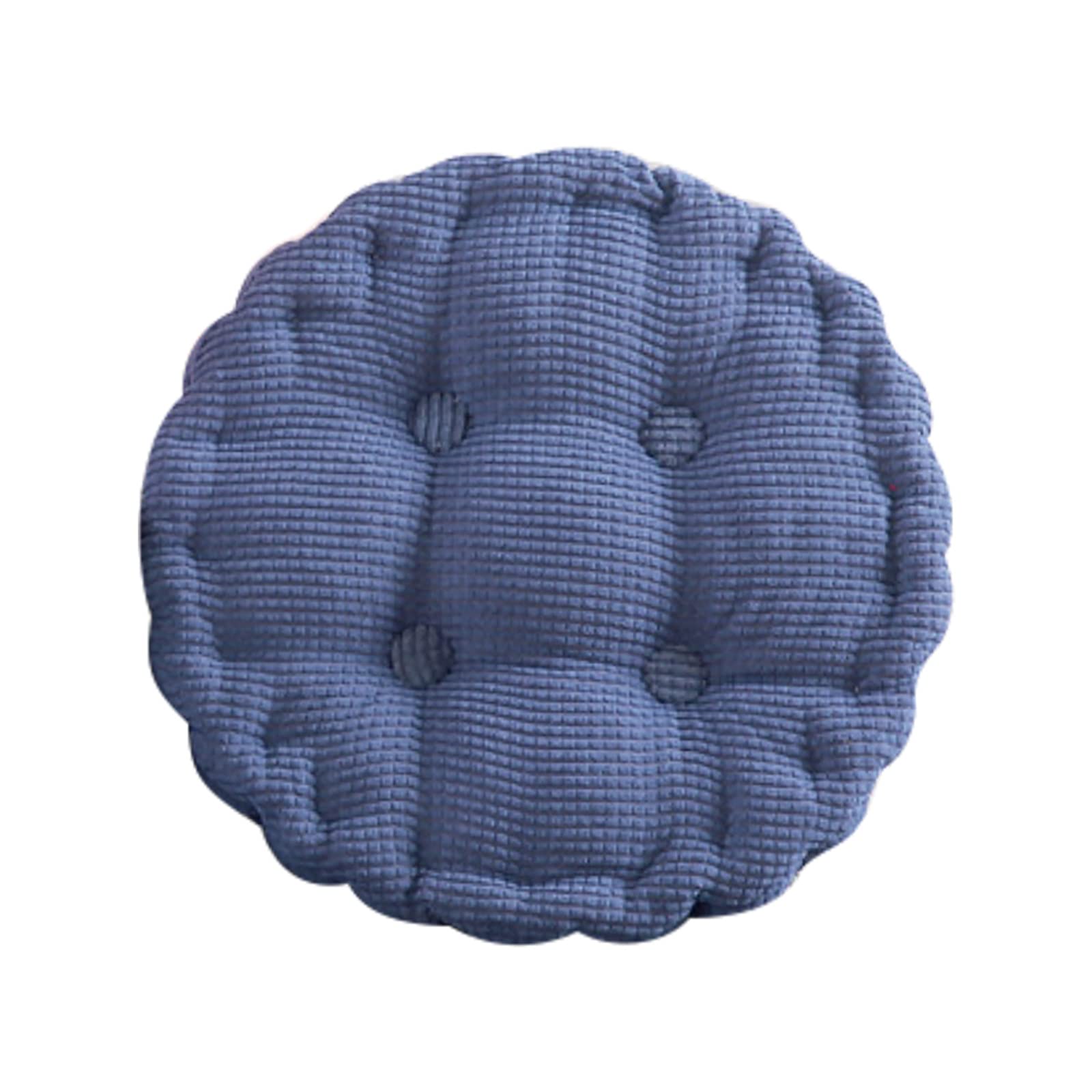 Soft Round Cotton Chair Cushion for Office & Home - Back Support (Blue) | Comfortable Seating Solution