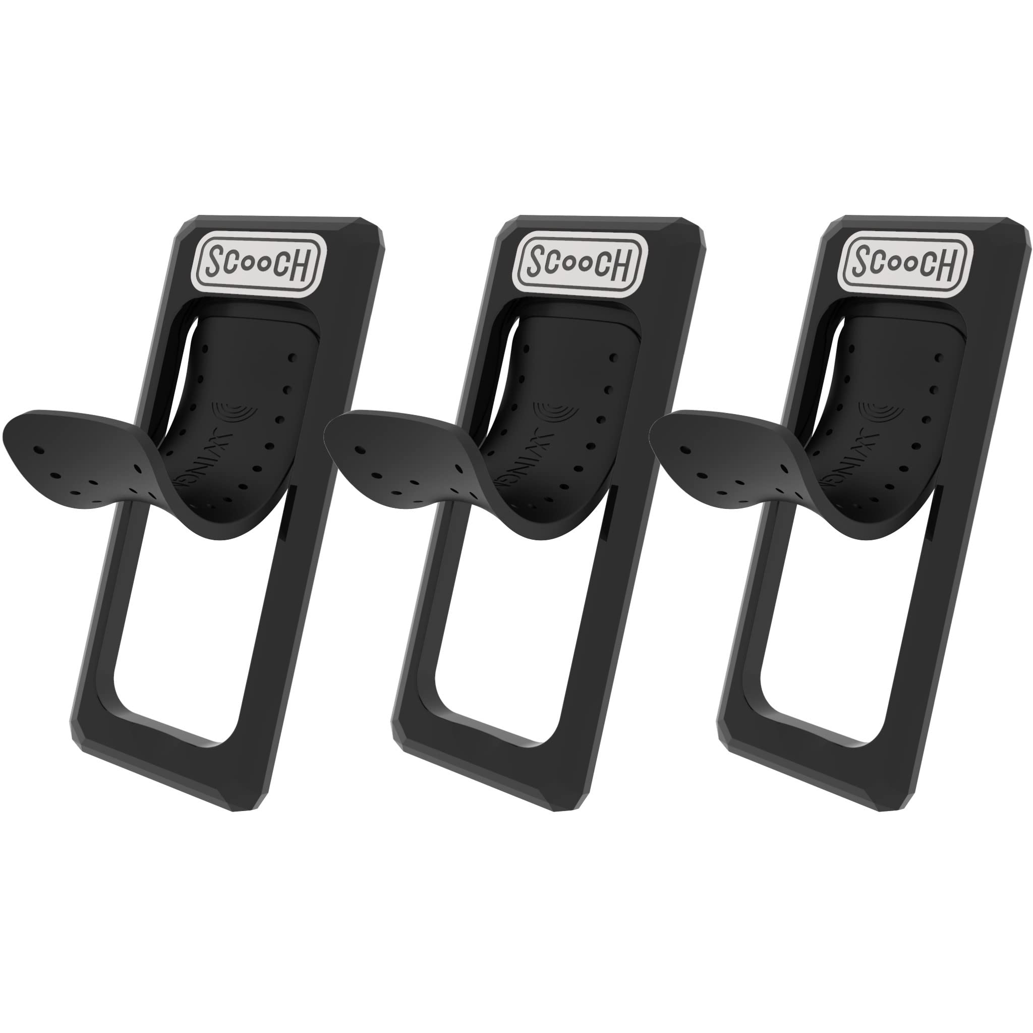 Scooch Wingback [3-Pack] Phone Grip Stand & Car Mount - 360° Rotating Two-Way Stand for All Smartphones & Most Cases | Magnetic Car Mount Compatible | Perfect for Driving, Watching Videos & Hands-Free Use (Black)