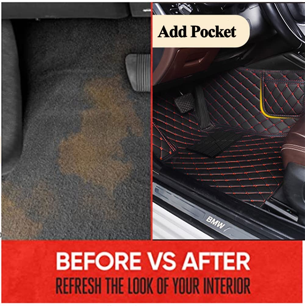 Premium Custom Fit Floor Mats for BMW X3 F25 (2011-2017) - Heavy Duty XPE Leather Car Mats in Coffee Brown - Perfect for All-Weather Protection & Luxury Interior Upgrade
