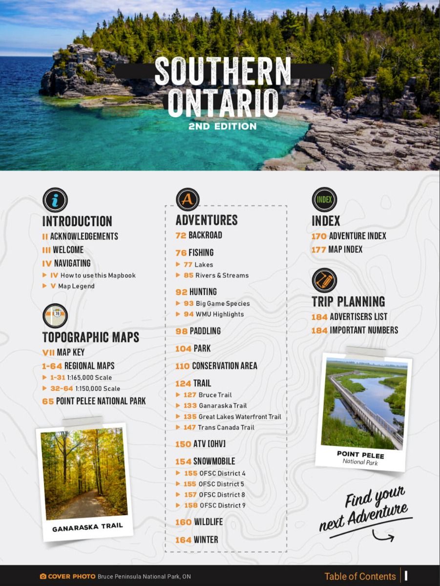 Backroad Mapbooks Southern Ontario - Detailed Road & Trail Maps for Hiking, Biking & Adventure Travel in Ontario, Canada