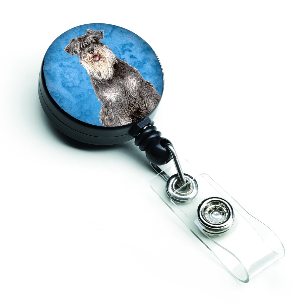 Caroline's Treasures KJ1228BU-BR Schnauzer Dog Retractable Badge Holder - Perfect for Nurses, Teachers & Healthcare Workers ID Badge Reels