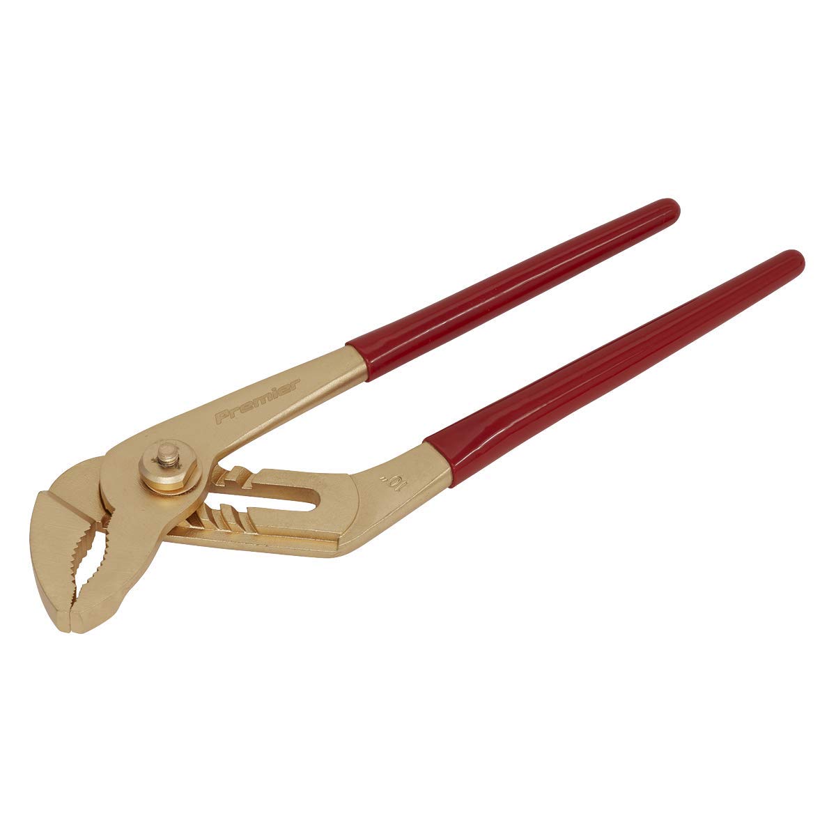 Sealey NS074 250mm Non-Sparking Water Pump Pliers - Heavy Duty Plumbing Tool for Safe Use in Gas, Oil & Hazardous Environments