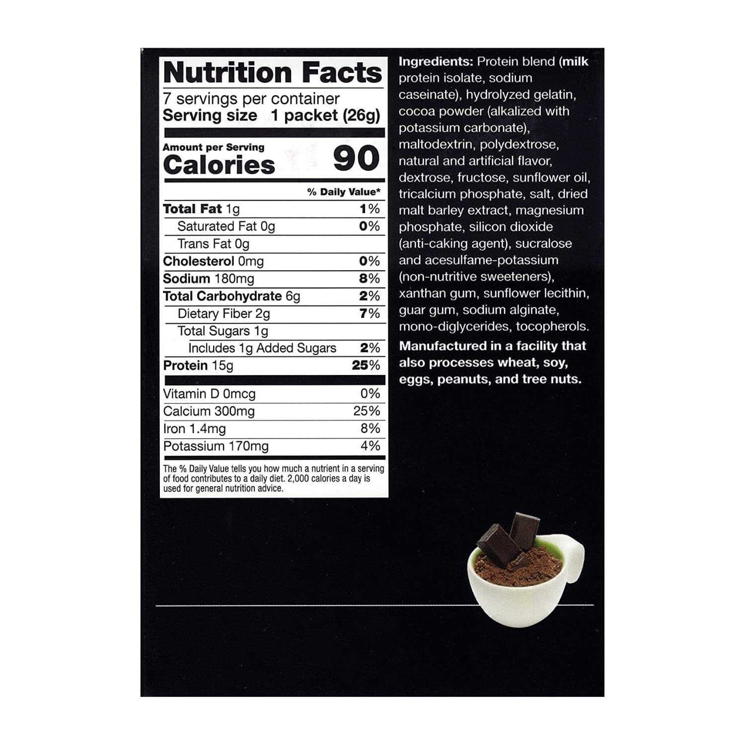 PROTIFIT High Protein Hot Chocolate Drink Mix 3 Pack - 15g Protein, Low Calorie, Low Carb, Low Fat, Low Sugar, Cholesterol Free, Ideal Protein Compatible (7 Servings Per Box) - Perfect for Weight Loss, Keto Diet & Post-Workout Recovery