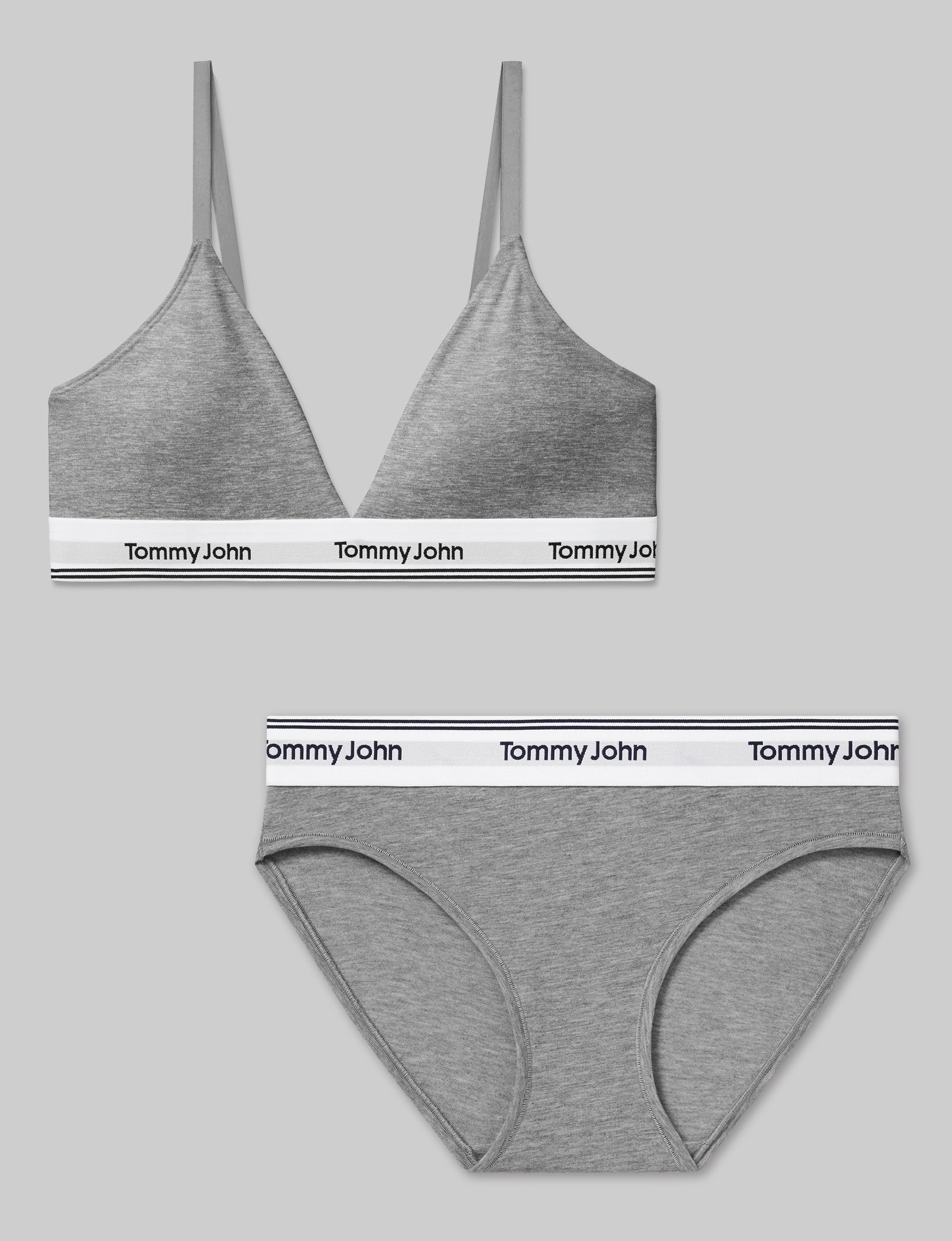 Signature Cotton Triangle Bralette & Bikini Set - Comfortable Seamless Underwear & Swimwear for Women - Perfect for Yoga, Beach Vacation and Summer Outfits