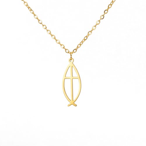 Ichthys cross gold