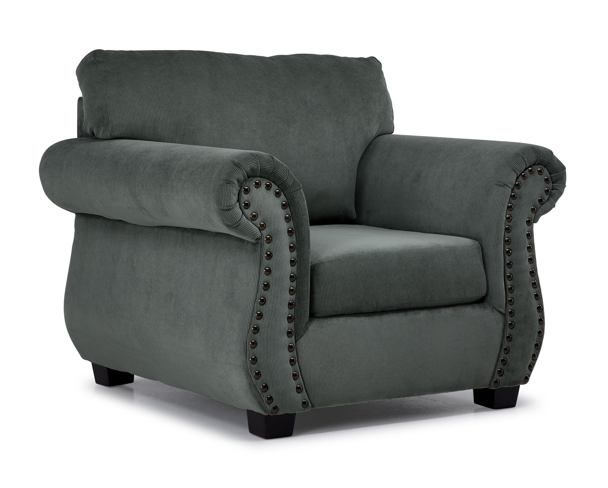 Brooklyn Sofa Set - 3-Piece Loveseat, Chair & Sofa in Green | Perfect for Living Room, Lounge & Family Room Decor