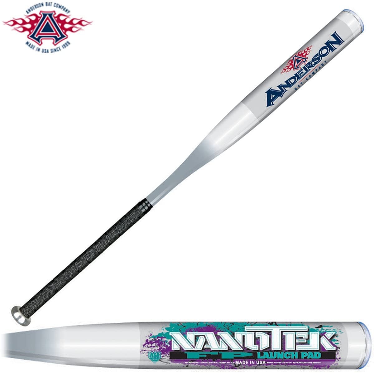 Anderson Nanotek 017018 Fastpitch Softball Bat - Lightweight Alloy Construction for Power Hitting | Perfect for Youth & Adult League Games, Tournaments & Practice