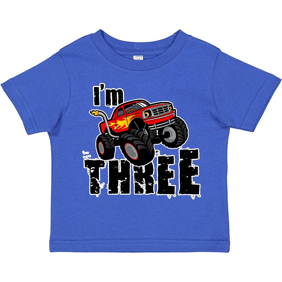Inktastic Monster Truck 3rd Birthday Toddler T-Shirt - Cute Graphic Tee for Boys' Birthday Party & Playtime