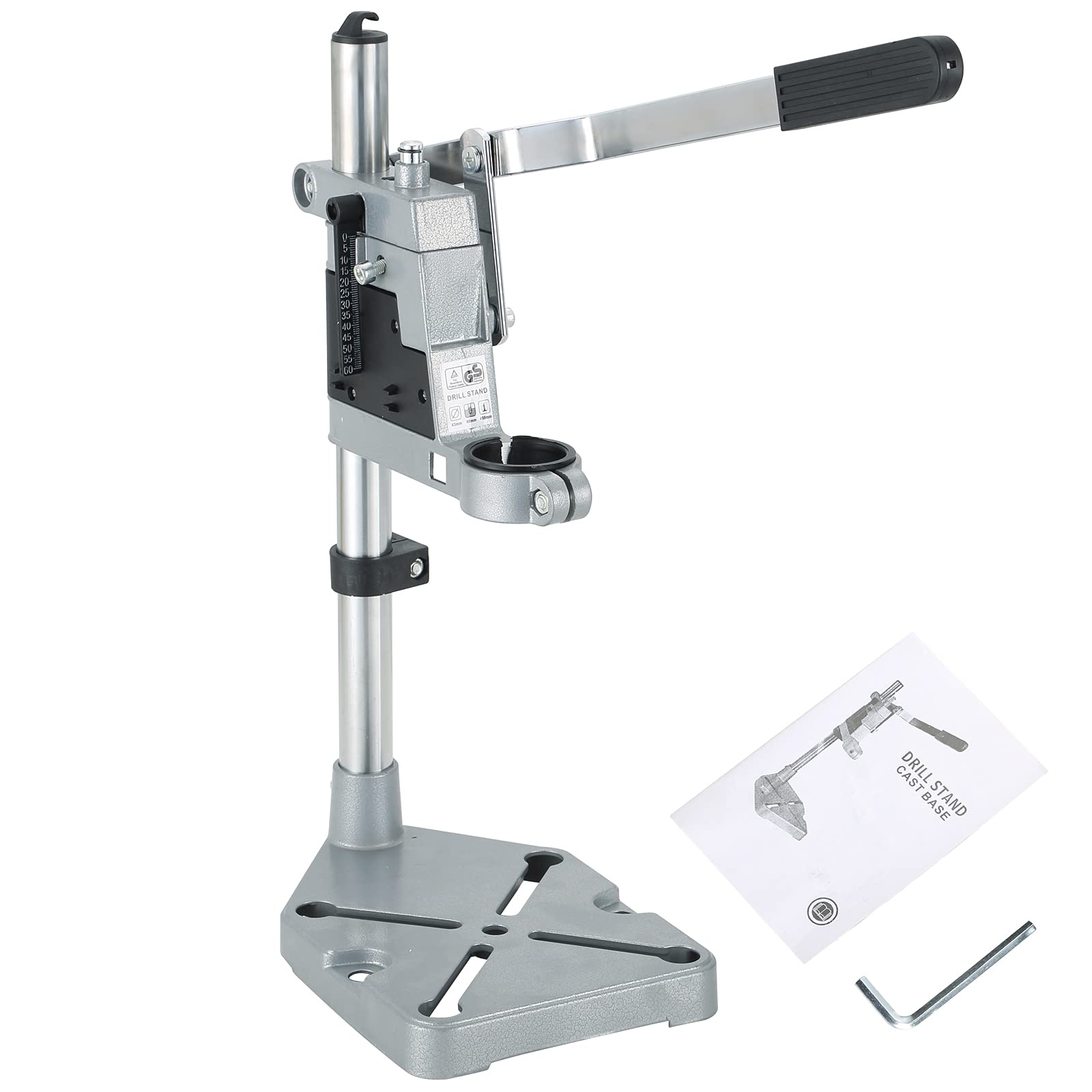 MAOPINER Universal Electric Drill Press Stand - Heavy Duty Bench Clamp for Hand Drills | Precision Drilling Workstation for Woodworking, Metalworking & DIY Home Repairs | Compatible with Most Power Drills