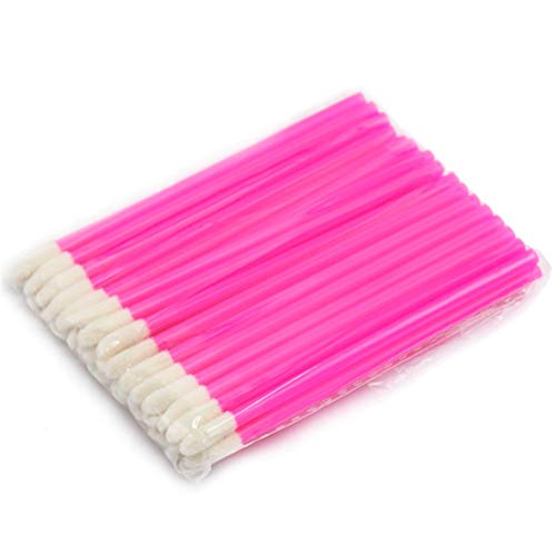 500pcs Disposable Lip Brushes Set - Lipstick & Gloss Applicator Wands, Rose Color | Makeup Tools for Salon, Home & Travel Use | Beauty Essentials for Professional & Personal Makeup Application