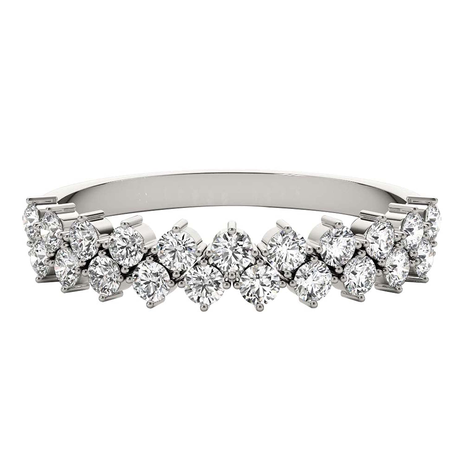 0.50 Carat Lab Grown Diamond Wedding Band for Women - 21 Stone Engagement & Anniversary Ring in 14K Rose, White & Yellow Gold | Perfect for Proposals, Bridal Sets, and Special Occasions