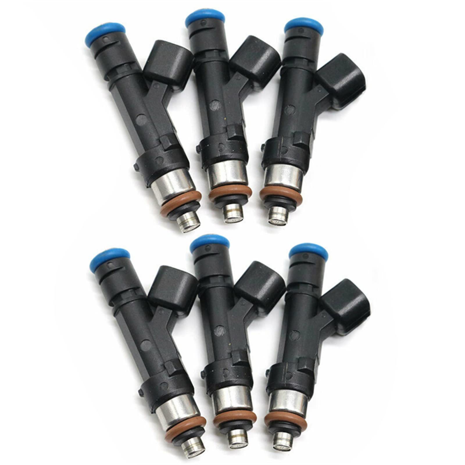 6Pcs Fuel Injectors 0280158119 Compatible with Jeep Wrangler 3.8L, Dodge Charger 3.3L & Chrysler 3.3L - High Performance Fuel Injection System for Smooth Engine Operation & Improved Gas Mileage