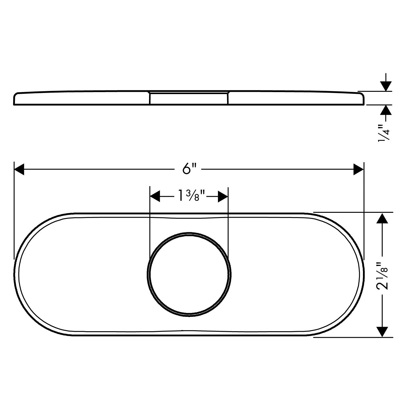 Hansgrohe Brushed Nickel Escutcheon (Deck Plate) for Contemporary Faucets - 6 Pack (Model 06490820) | Perfect for Bathroom & Kitchen Faucet Installation and Renovation